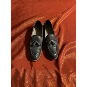 Herring Shoes Loafers Mens 11 Tassel Leather Slip On Dress Casual Black Classic